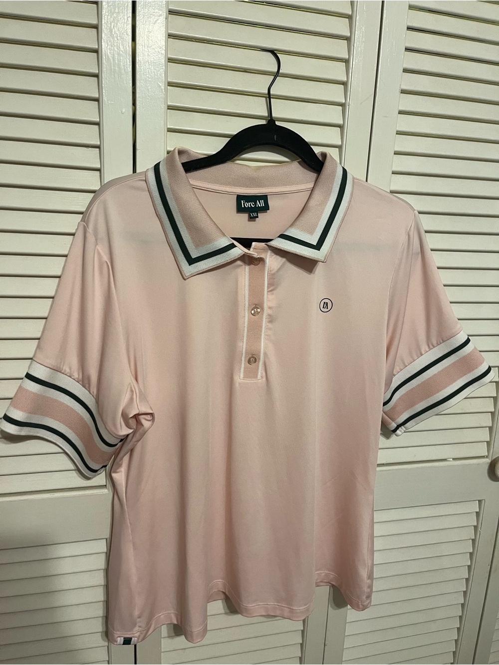 Fore All Women’s Betty Polo Shirt Color: Pink/Green